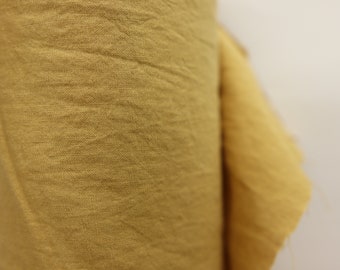 1/2 Yard Bio Washed Cotton 45 Linen 55 Blend - 8 Golden Beige from Olivia Collection 56" Wide