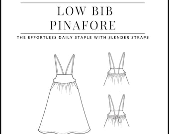 PDF Low Bib Pinafore Pattern - Sewing Therapy with a Step-by-Step Sewalong Video