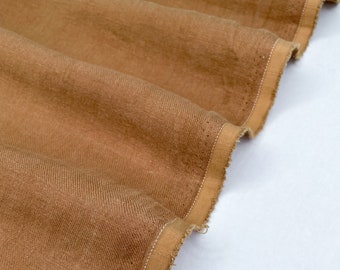 1/2 Yard FW LINEN - Sand Washed Heavy Linen Twill - Caramel 54" Wide