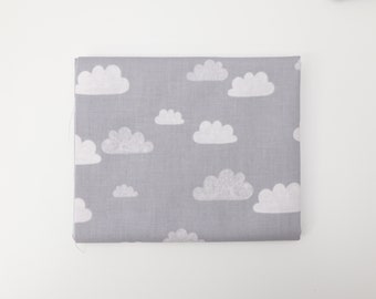 1/2 Yard Summer Skies Summer Clouds - Grey by Alijt Emments for Cotton + Steel Cotton 100% 44" Wide