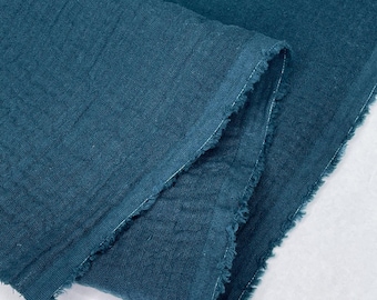 1/2 Yard Organic Cotton Double Gauze - Lagoon Cotton 100% 52&quot; Wide