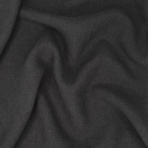 1/2 Yard REAL LINEN - Antique Wash Finish Linen - Black 54" Wide