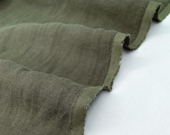 1/2 Yard FW LINEN - Sand Washed Heavy Linen Twill - Bark 54" Wide