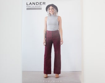 Lander Pant and Short - True Bias Pattern (Printed) - Size 0-18