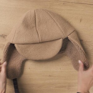 1/2 Yard Sherpa Fleece in Coffee 56" Wide image 7