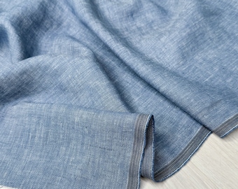 1/2 Yard DENIM-LIKE LINEN - Blue 54" Wide