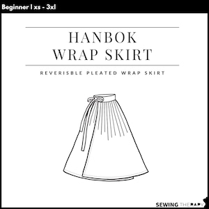PDF Hanbok Wickelrock - Nähtherapie mit Schritt-für-Schritt Video
