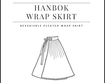 Saia Hanbok Wrap em PDF - Terapia de Costura com um Vídeo Passo a Passo de Costura