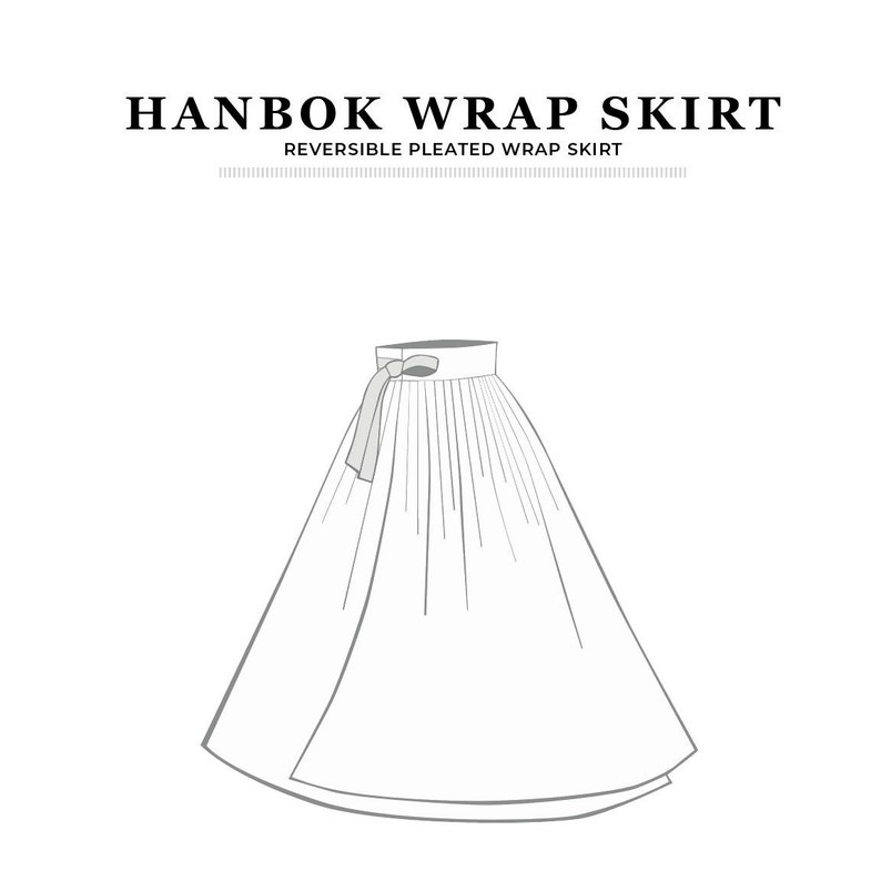 PDF Hanbok Wrap Skirt Sewing Therapy with a Step-by-Step Sewalong Video image 1