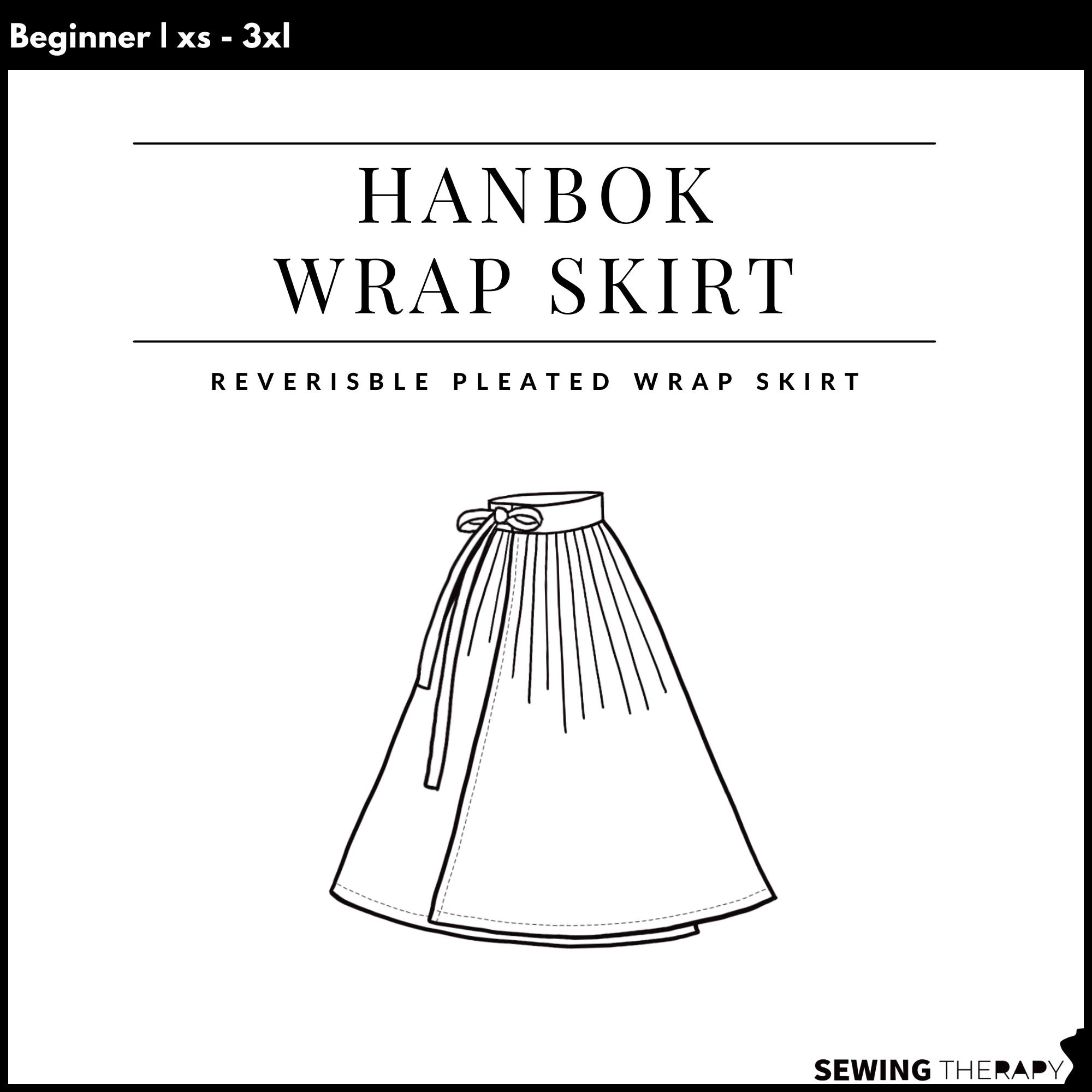 PDF Hanbok Wrap Skirt - Sewing Therapy with a Step-by-Step Sewalong Video