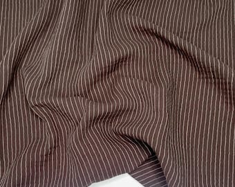 1/2 Yard Organic Cotton Double Gauze - Espresso Stripe Cotton 100% 52&quot; Wide