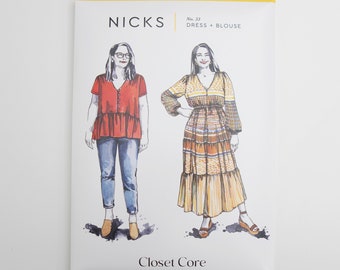 Nicks Dress and Blouse - Closet Core Sewing Pattern (Paper)