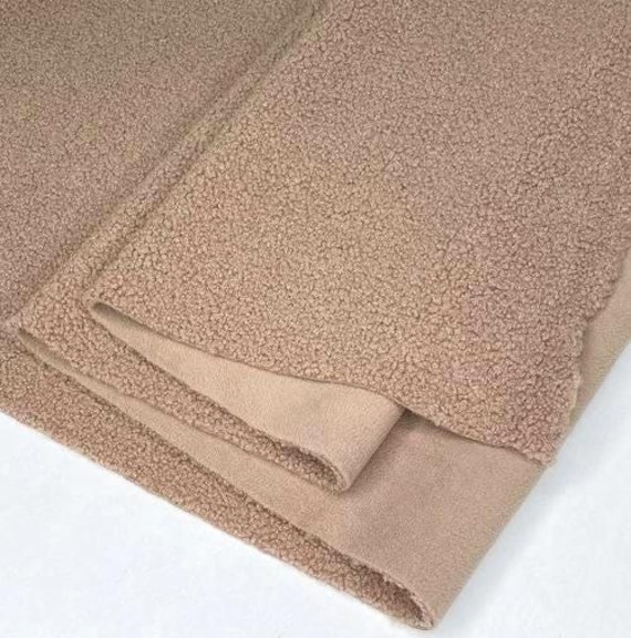 1/2 Yard Sherpa Fleece in Coffee 56" Wide