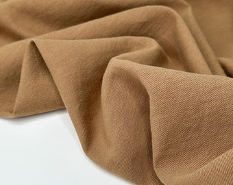 1/2 Yard SS LINEN - Washed Linen Organic Cotton Twill - Suede 54" Wide
