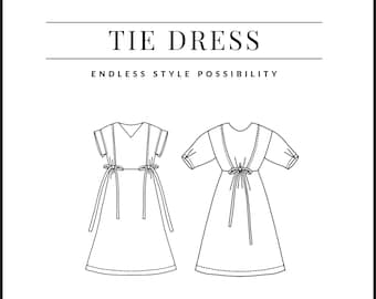 Molde de vestido em PDF - Terapia de costura com um vídeo passo a passo de costura