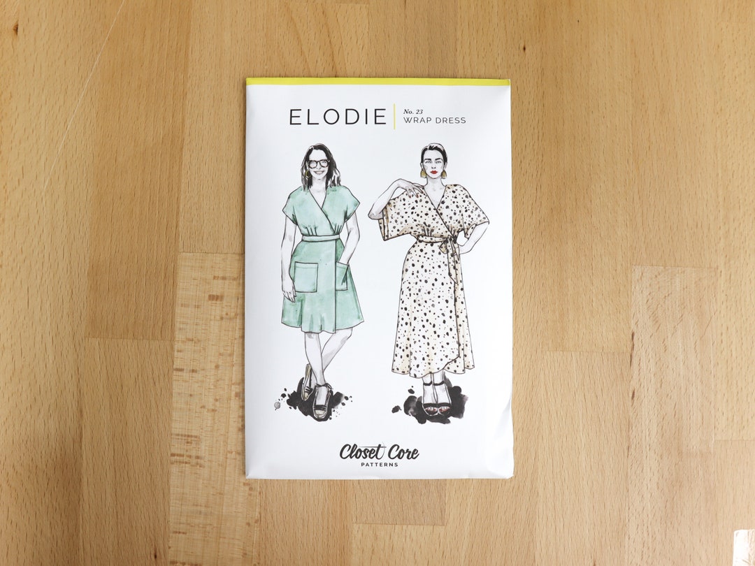 Elodie Wrap Dress Closet Core Sewing Pattern paper - Etsy Australia