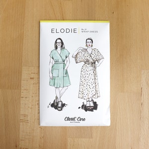 Elodie Wrap Dress Closet Core Sewing Pattern Paper image 1