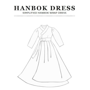 PDF Hanbok Wrap Dress - Sewing Therapy with a Step-by-Step Sewalong Video