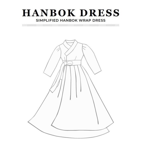 PDF Hanbok Wrap Dress - Sewing Therapy with a Step-by-Step Sewalong Video