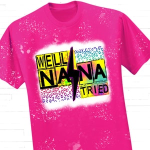 Nana Tried Leopard Neon PNG diseño digital, clipart, diseño de sublimación, descarga digital, descarga instantánea, PNG