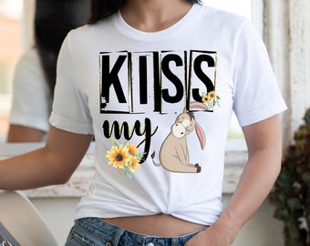 Kiss my (Ass) Donkey PNG Design File, Clipart, PNG, Instant Download, Graphic, Design, Sublimation, Art, Digital