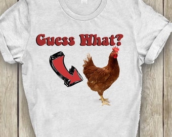 ¿Adivina qué? Archivo de diseño PNG de Chicken Butt para sublimación o DTF MDF Blanks, descarga digital, gráfico de sublimación