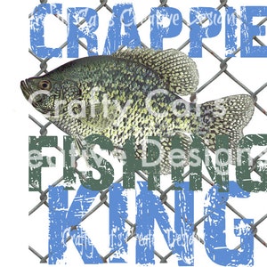 Crappie Fishing King Digital Download, clipart, png, sublimation design