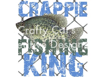 Crappie Fishing King Digital Descargar, imágenes prediseñadas, png, diseño de sublimación