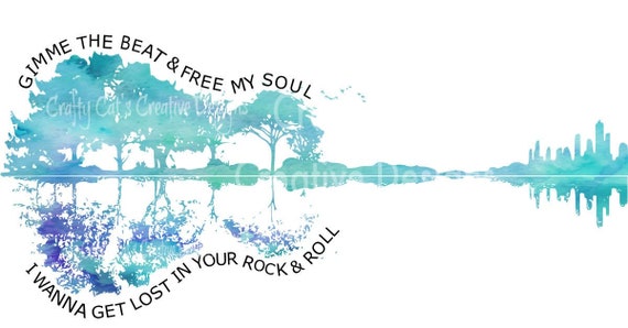 Give Me The Beat And Free My Soul Guitar Clipart Horizon Etsy