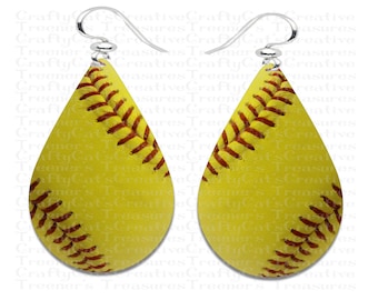 Digital Design File. Softball Earring Design for Sublimation MDF Blank, Summer, Digital Download, Sublimation graphic, PNG,