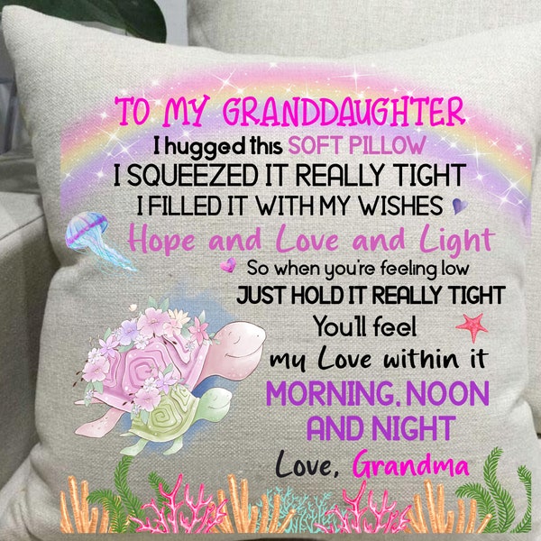 To my Granddaughter Digital PNG File for sublimation pillow, Digital Download
