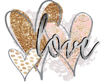 Love, Clipart, PNG, Digital Download, Sublimation Design, Instant Download, Clipart, Graphic