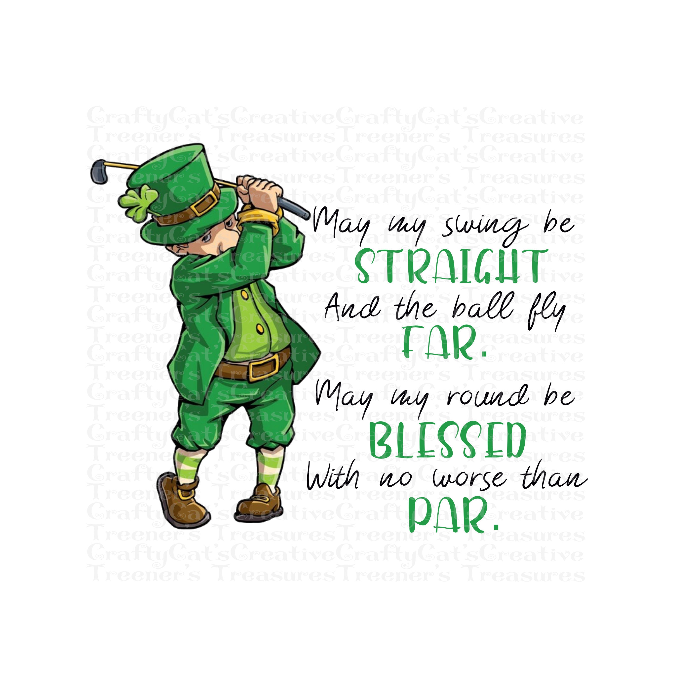 Golf Irish Blessing Golfer St. Patrick's Day St. Etsy