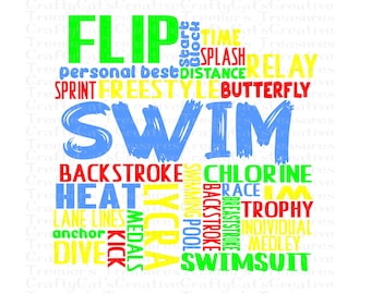 Swim, Swimming, Clipart, PNG, Instant Download, Graphic, Design, Sublimation, Art, Digital Download