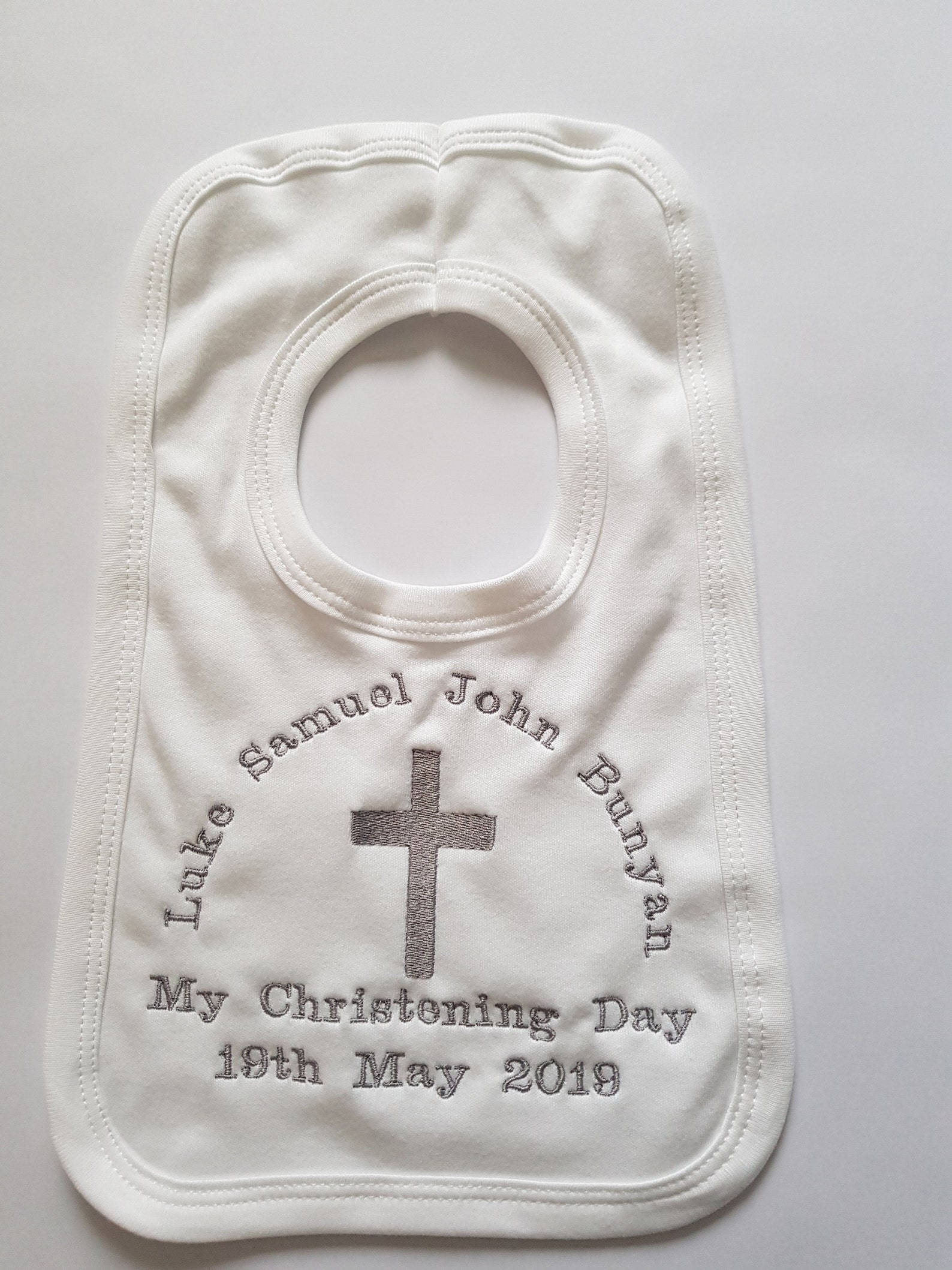 Personalised Christening Bib Baptism/naming Dribble Bib Etsy