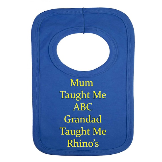 Me and My Daddy Love Leeds Rhinos Personalised Baby Bib for Boys /& Girls