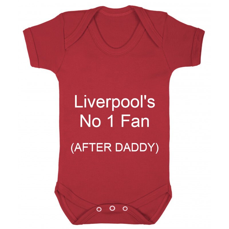 Personalized Liverpool Baby Grow: Embroidered Cotton Football Bodysuit (6-12 Months)