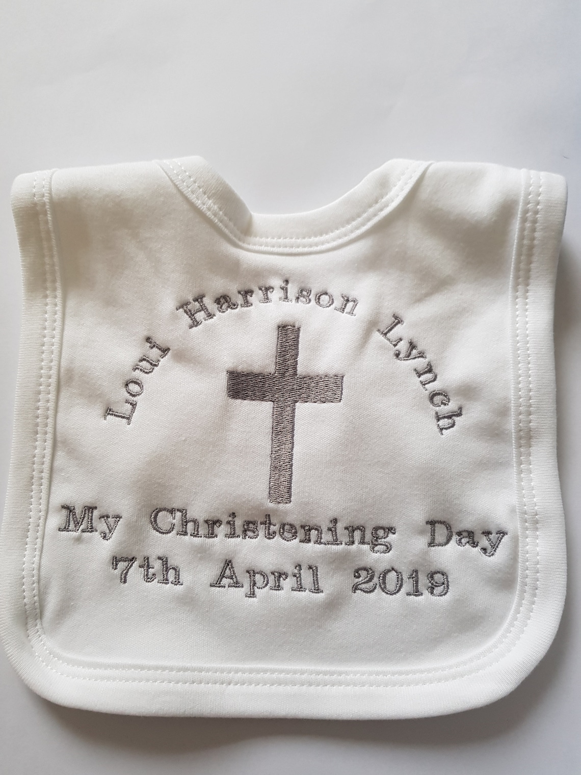 Personalised Christening Bib Baptism/Naming Dribble Bib Etsy