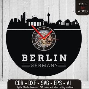 Berlin Svg Datei Berlin Dxf Berlin EPS Berlin Vektor Berlin Plotterdatei Berlin Svg Berlin Vinyl Uhr Plotterdatei Berlin Plotterdatei