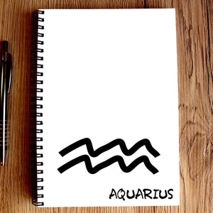 Aquarius notebook kraft notebook kraft diario simpatico blocco note con nome originale notebook diario personale blocco note personalizzato viaggio