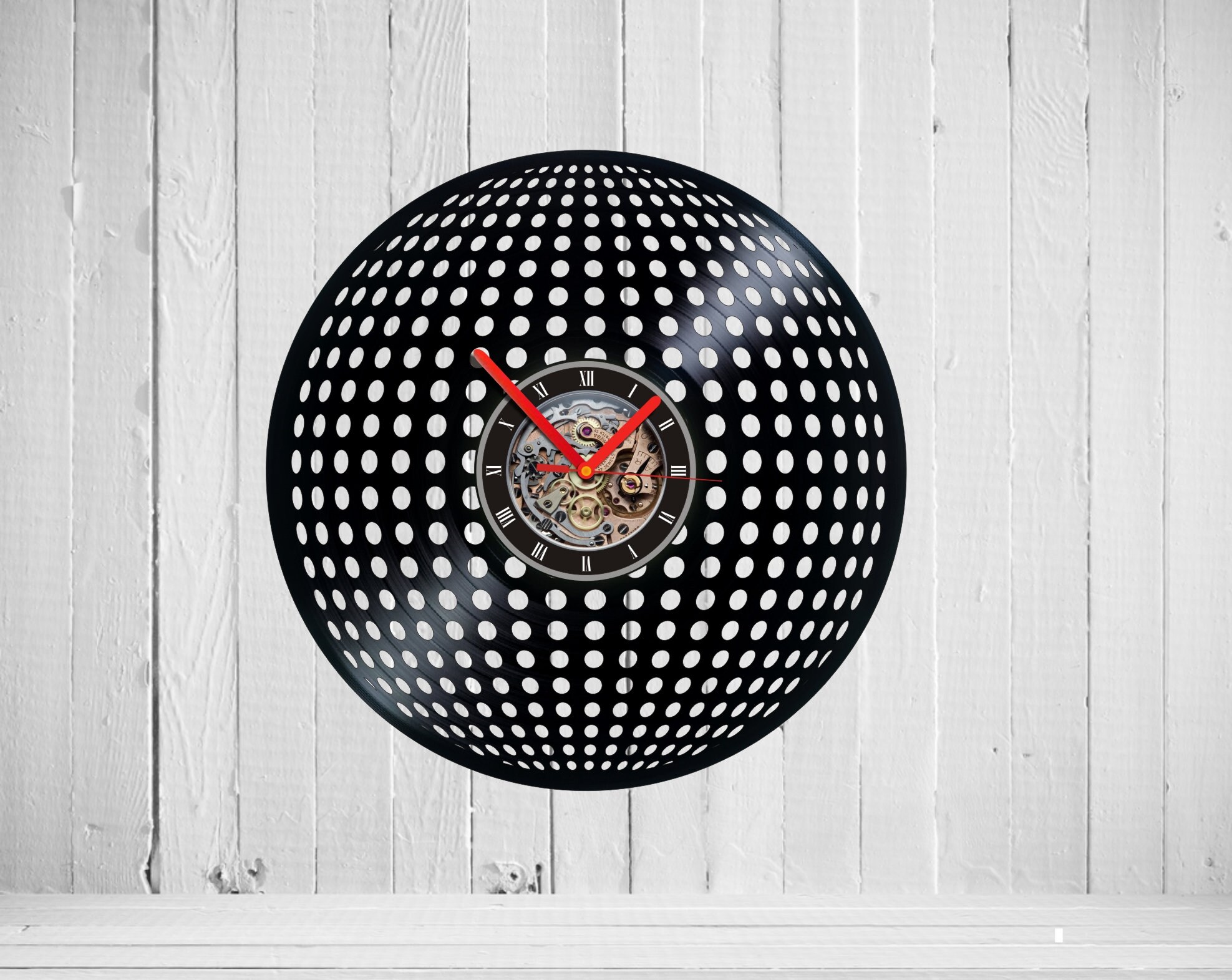 Clock With Dots Digital Files Dots Clock Vector Clock With Optical ...