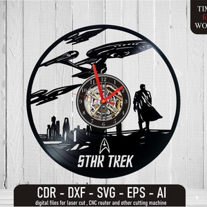 USS Enterprise Digital Files Star Trek svg Star Trek Ships svg Enterprise Vector USS Enterprise Clock Cut Files