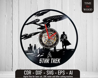 USS Enterprise Digital Files Star Trek svg Star Trek Ships svg Enterprise Vector USS Enterprise Clock Cut Files