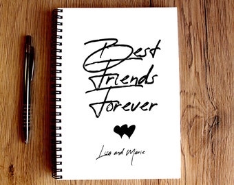 Bloc-notes Best Friends Forever 5 x 7 personnel carnet de notes personnalisé A5 Journal personnel Kraft notebook personnalisé carnet de notes journal de voyage personnel