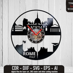 Rom Uhr Vektoren Rom Stadt Vektor Rom Wanduhr Rom svg Rom cdr Rom eps Italy Capital Digital File