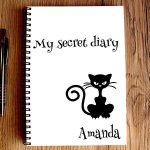 Il mio diario segreto Cat Notebook A5 Diario personale Taccuino personalizzato Personal Notebook Cat Notepad Kraft Journal con Cat Original Notebook Custom