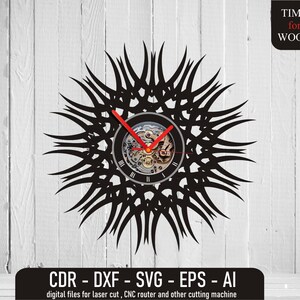 Two Layer Clock svg Modern Clock Vector Modern Wall Clock Files Clock dxf Modern Clock eps