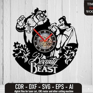 Beauty and the Beast SVG Beauty and Beast Vector Beauty Beast Vector Clock Beauty svg Vinyl Clock Beauty Beast Clock File