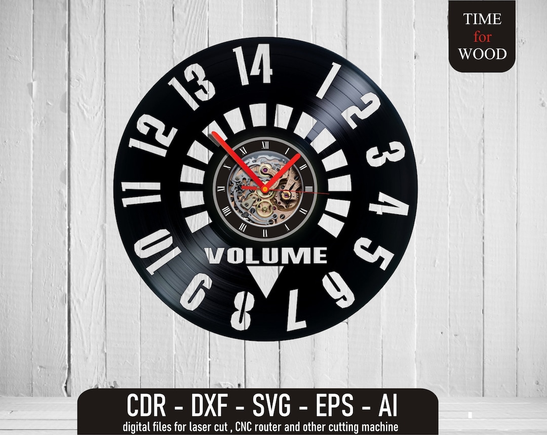 Volume Controls Vinyl Clock File Volume up Digital Files Knob Svg ...
