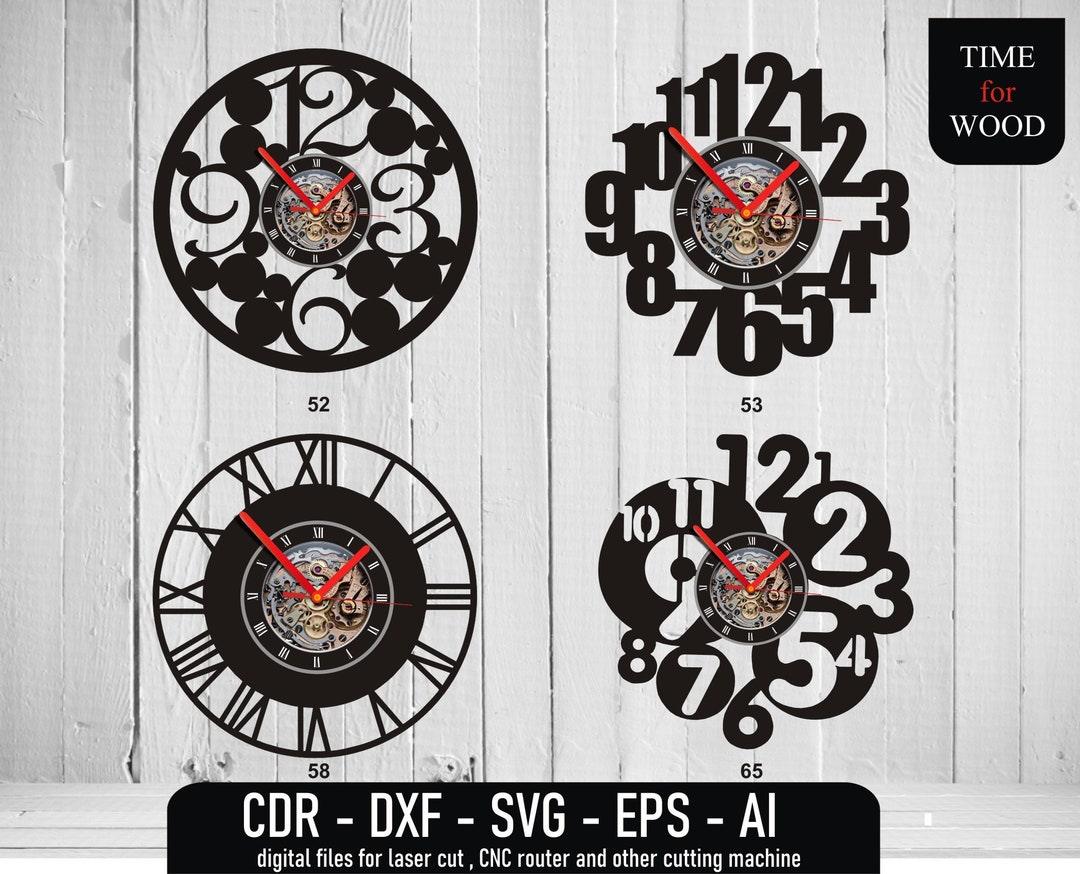 Funny Clock Designs Files Vinyl Clock Svg Wooden Clock Svg Wall Clock